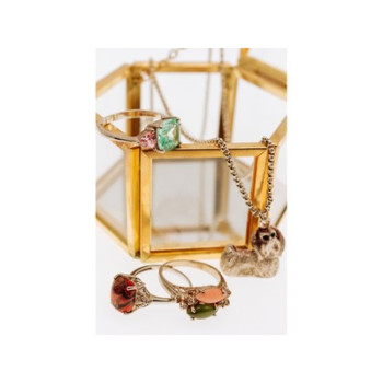 925 Sterling Silver Aquamarine & Pink Spinel Ring Size 11.75