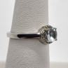 925 Sterling Silver Aquamarine Ring Size 6.5