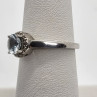 925 Sterling Silver Aquamarine Ring Size 6.5