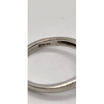 925 Sterling Silver Aquamarine Ring Size 6.5