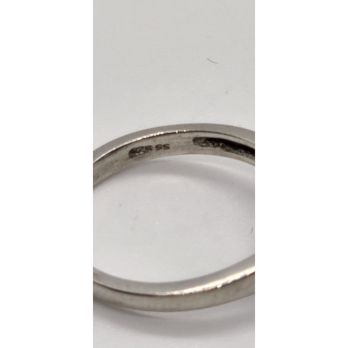 925 Sterling Silver Aquamarine Ring Size 6.5