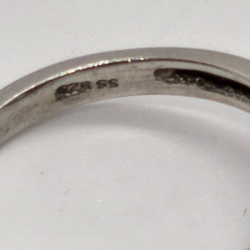 925 Sterling Silver Aquamarine Ring Size 6.5