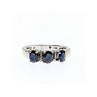 925 Sterling Silver Sapphires Ring Size 7