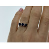 925 Sterling Silver Sapphires Ring Size 7