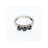 925 Sterling Silver Sapphires Ring Size 7