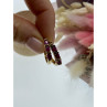 925 Sterling Silver Gold Plated Pink Spinel Earrings