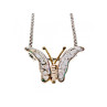 925 Sterling Silver Gold Plated Haliotis Butterfly Chain With Pendant