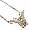 925 Sterling Silver Gold Plated Haliotis Butterfly Chain With Pendant