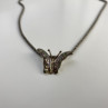 925 Sterling Silver Gold Plated Haliotis Butterfly Chain With Pendant