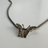 925 Sterling Silver Gold Plated Haliotis Butterfly Chain With Pendant