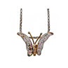 925 Sterling Silver Gold Plated Haliotis Butterfly Chain With Pendant