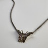 925 Sterling Silver Gold Plated Haliotis Butterfly Chain With Pendant