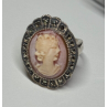Vintage Cameo 925 Sterling Silver Ring Size 5