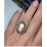 Vintage Cameo 925 Sterling Silver Ring Size 5