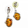 925 Sterling Silver Amber Earrings
