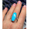 925 STERLING SILVER LARIMAR RING SIZE 8