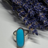 925 Sterling Silver Larimar Ring Size 8