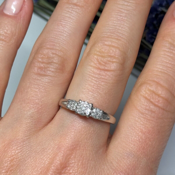 Jtw 925 Sterling Silver Sapphire Ring Size 7