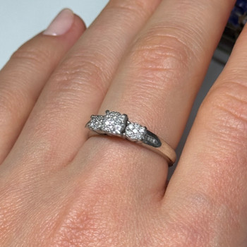 Jtw 925 Sterling Silver Sapphire Ring Size 7