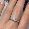 Jtw 925 Sterling Silver Sapphire Ring Size 7