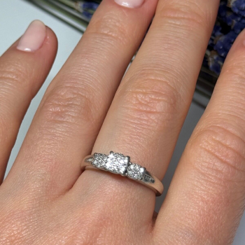 Jtw 925 Sterling Silver Sapphire Ring Size 7