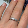 Jtw 925 Sterling Silver Sapphire Ring Size 7