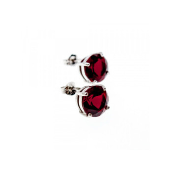 925 STERLING SILVER GARNET EARRINGS