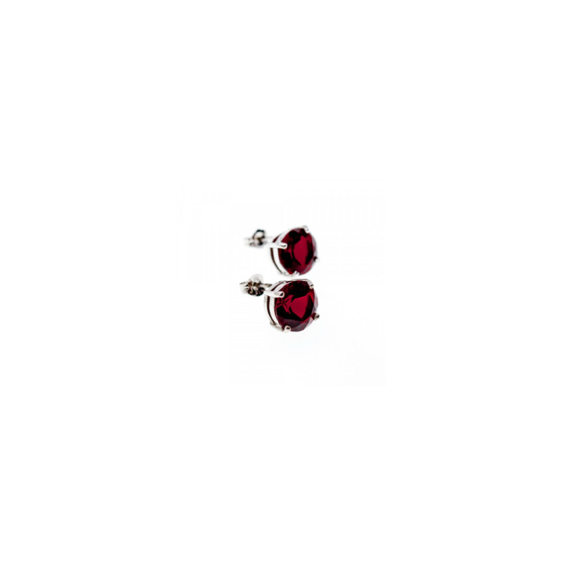 925 STERLING SILVER GARNET EARRINGS