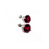 925 STERLING SILVER GARNET EARRINGS