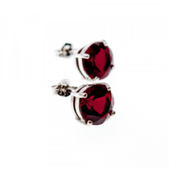 925 Sterling Silver Garnet Earrings