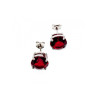 925 STERLING SILVER GARNET EARRINGS