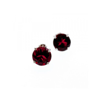 925 STERLING SILVER GARNET EARRINGS