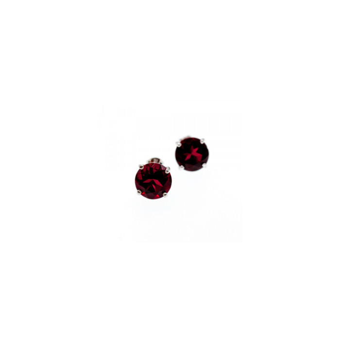 925 STERLING SILVER GARNET EARRINGS