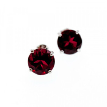 925 Sterling Silver Garnet Earrings