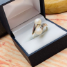 925 Sterling Silver Pearls Ring Size 7