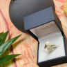 925 Sterling Silver Pearls Ring Size 7