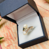 925 Sterling Silver Pearls Ring Size 7