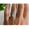 925 Sterling Silver Paraiba Tourmaline Ring Size 8