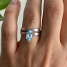 925 Sterling Silver Paraiba Tourmaline Ring Size 8