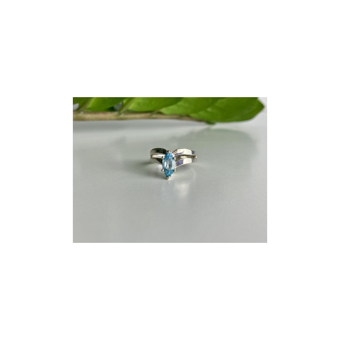 925 Sterling Silver Paraiba Tourmaline Ring Size 8
