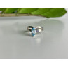 925 Sterling Silver Paraiba Tourmaline Ring Size 8