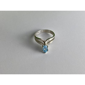 925 Sterling Silver Paraiba Tourmaline Ring Size 8