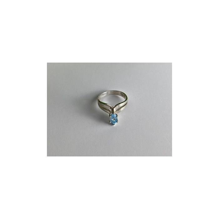 925 Sterling Silver Paraiba Tourmaline Ring Size 8