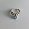 925 Sterling Silver Paraiba Tourmaline Ring Size 8