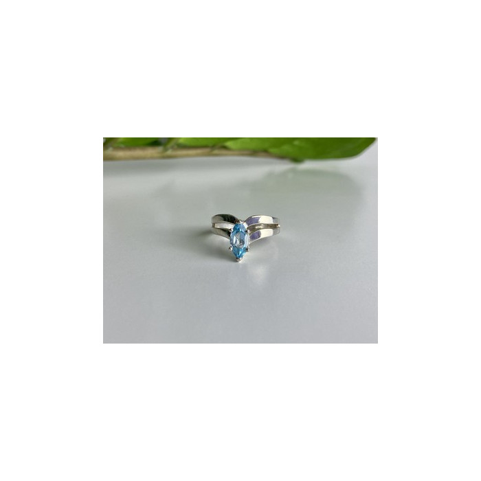 925 Sterling Silver Paraiba Tourmaline Ring Size 8