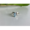925 Sterling Silver Paraiba Tourmaline Ring Size 8