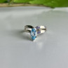 925 Sterling Silver Paraiba Tourmaline Ring Size 8