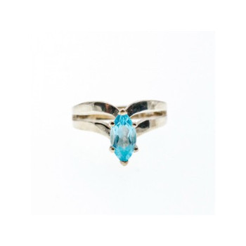 925 Sterling Silver Paraiba Tourmaline Ring Size 8