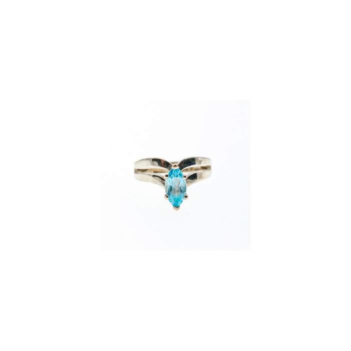 925 Sterling Silver Paraiba Tourmaline Ring Size 8