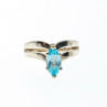 925 Sterling Silver Paraiba Tourmaline Ring Size 8
